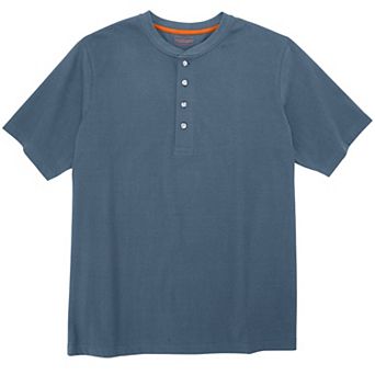 Boulder Creek By Kingsize Men's Big & Tall Heavyweight Short-sleeve Henley Shirt