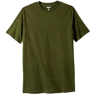 Kingsize Men's Big & Tall Shrink-less Lightweight Longer-length Crewneck T-shirt