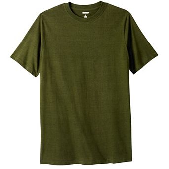 Kingsize Men's Big & Tall Shrink-less Lightweight Longer-length Crewneck T-shirt