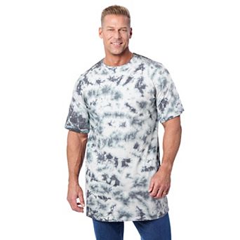 Kingsize Men's Big & Tall Shrink-less Lightweight Longer-length Crewneck T-shirt