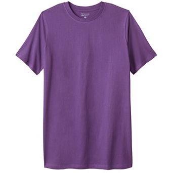 Kingsize Men's Big & Tall Shrink-less Lightweight Longer-length Crewneck T-shirt