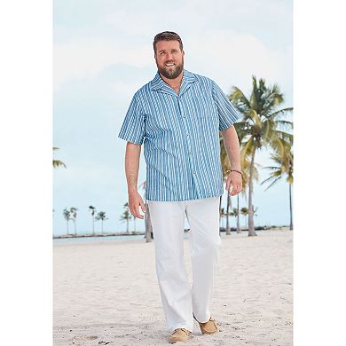 Kingsize Men's Big & Tall Gauze Camp Shirt