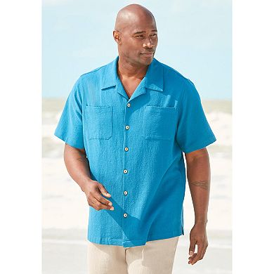 KingSize Men's Big & Tall Gauze Camp Shirt