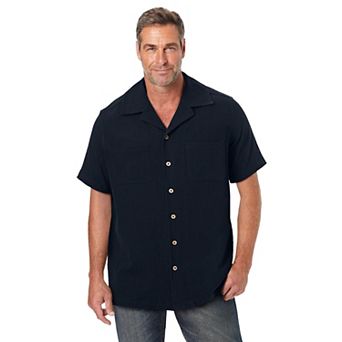 Kingsize Men's Big & Tall Gauze Camp Shirt