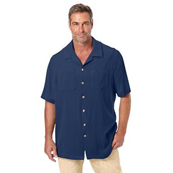 KingSize Men's Big & Tall Gauze Camp Shirt