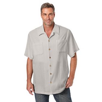 KingSize Men's Big & Tall Gauze Camp Shirt