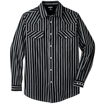 Boulder Creek by KingSize Men's Big & Tall Western Snap Front Shirt