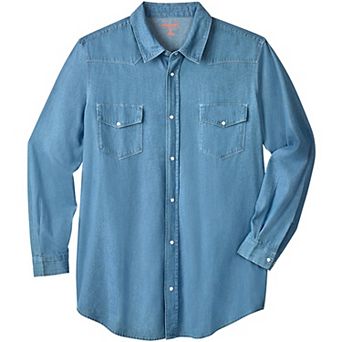 Boulder Creek By Kingsize Men's Big & Tall Western Snap Front Shirt