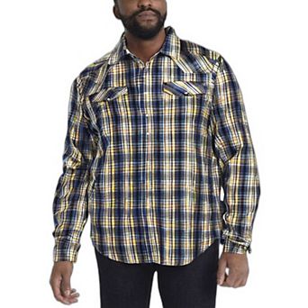 Boulder Creek By Kingsize Men's Big & Tall Western Snap Front Shirt