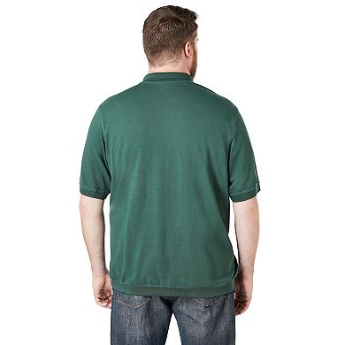 KingSize Men's Big & Tall No Tuck Pocket Shrink-Less Cotton Polo Shirt