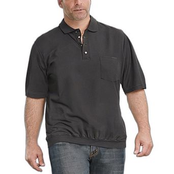 KingSize Men's Big & Tall No Tuck Pocket Shrink-Less Cotton Polo Shirt