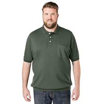 KingSize Men's Big & Tall No Tuck Pocket Shrink-Less Cotton Polo Shirt