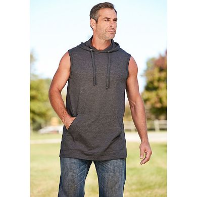 Kingsize Men's Big & Tall Lightweight Muscle Hoodie Tee