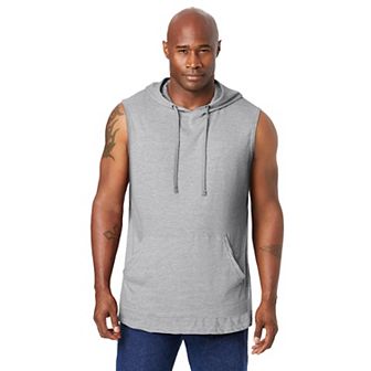 Kingsize Men's Big & Tall Lightweight Muscle Hoodie Tee