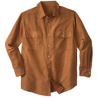 Boulder Creek by KingSize Men's Big & Tall Long Sleeve Moleskin Shirt