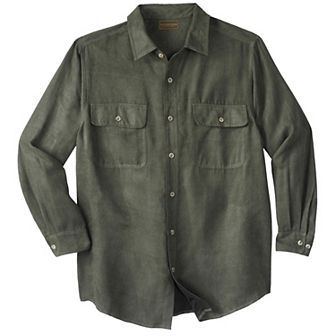 Boulder Creek by KingSize Men's Big & Tall Long Sleeve Moleskin Shirt