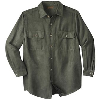 Boulder Creek By Kingsize Men's Big & Tall Long Sleeve Moleskin Shirt