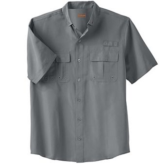 Boulder Creek by KingSize Men's Big & Tall Off-Shore Short-Sleeve Sports Shirt