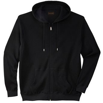 Boulder Creek By Kingsize Men's Big & Tall Thermal Waffle Zip Hoodie