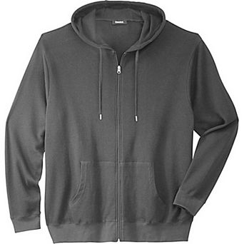 Boulder Creek By Kingsize Men's Big & Tall Thermal Waffle Zip Hoodie