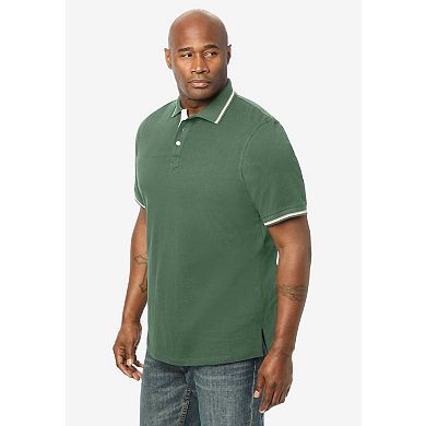 KingSize Men's Big & Tall Double Tipped Polo