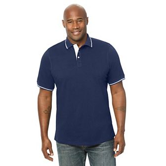 Kingsize Men's Big & Tall Double Tipped Polo