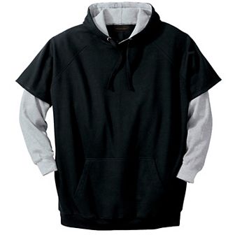 Boulder Creek By Kingsize Men's Big & Tall Thermal-lined Layered Look Hoodie