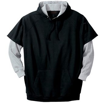 Boulder Creek By Kingsize Men's Big & Tall Thermal-lined Layered Look Hoodie