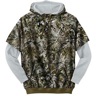 Boulder Creek By Kingsize Men's Big & Tall Thermal-lined Layered Look Hoodie