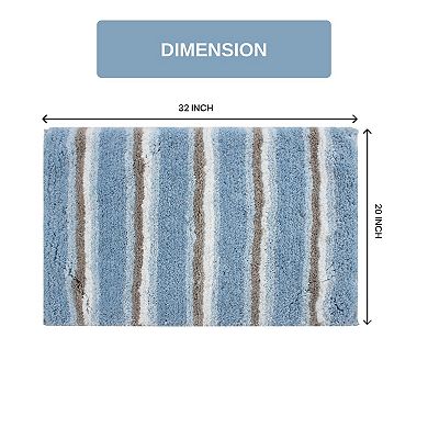 Home Weavers Glamour Collection 100% Microfiber Bathroom Rug, Non Slip & Fast Dry Bath Rug
