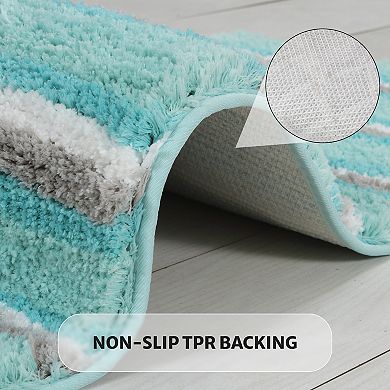 Home Weavers Glamour Collection 100% Microfiber Bathroom Rug, Non Slip & Fast Dry Bath Rug