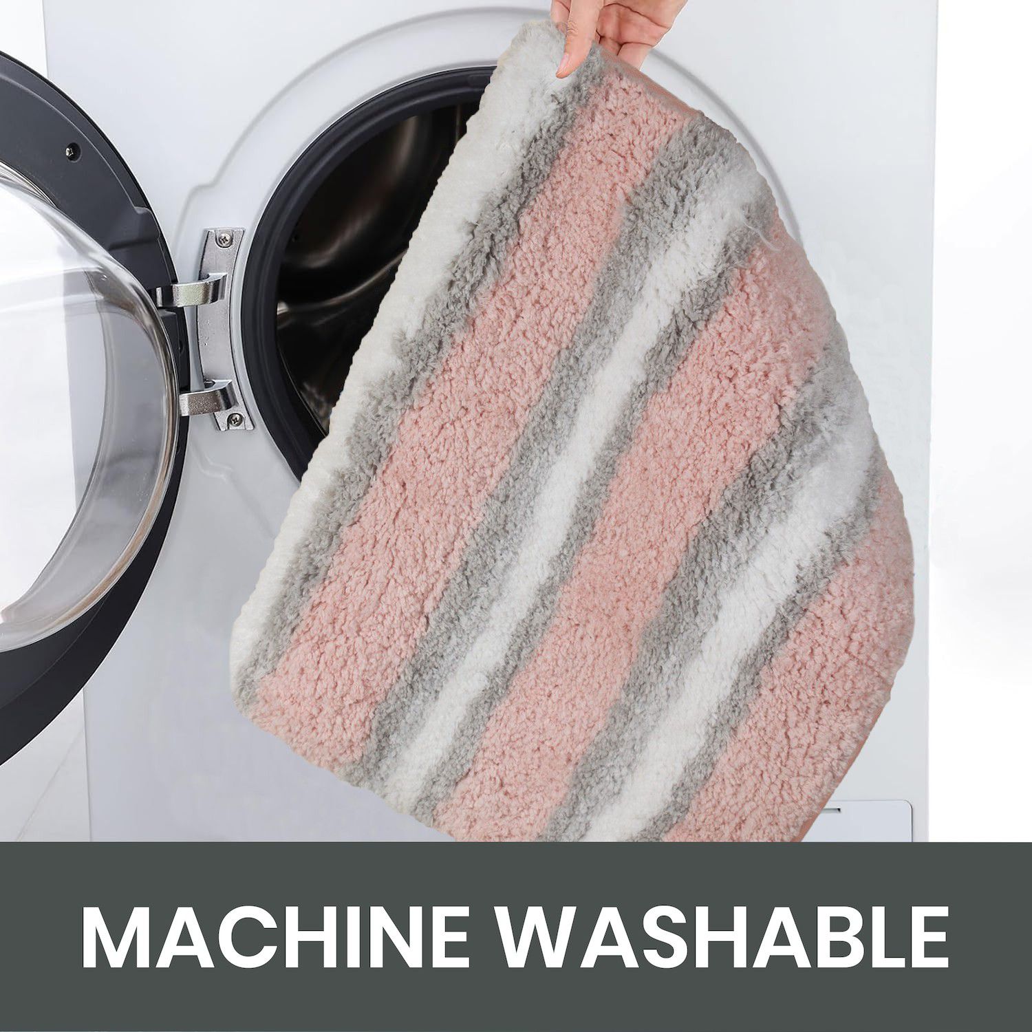 Home Weavers Glamour Collection 100% Polyester Microfiber TPR Non-Slip Machine Washable Bathroom Rug - On Sale - Bed Bath & Beyond - 40532900