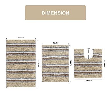 Home Weavers Glamour Collection 100% Microfiber Bathroom Rug, Non Slip & Fast Dry Bath Rug