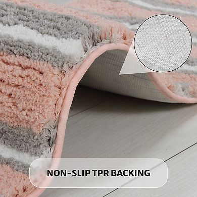 Home Weavers Glamour Collection 100% Microfiber Bathroom Rug, Non Slip & Fast Dry Bath Rug
