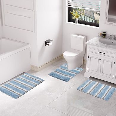 Home Weavers Glamour Collection 100% Microfiber Bathroom Rug, Non Slip & Fast Dry Bath Rug