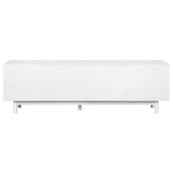 Merax Graceful Tv Stand With Arch Cabinets