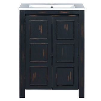 Merax Small Bathroom Vanity Combo With Ceramic Sink