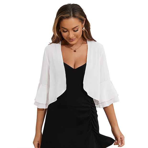 White Shorts Women Short Sleeve Cardigans For Women ZAFUL Women's