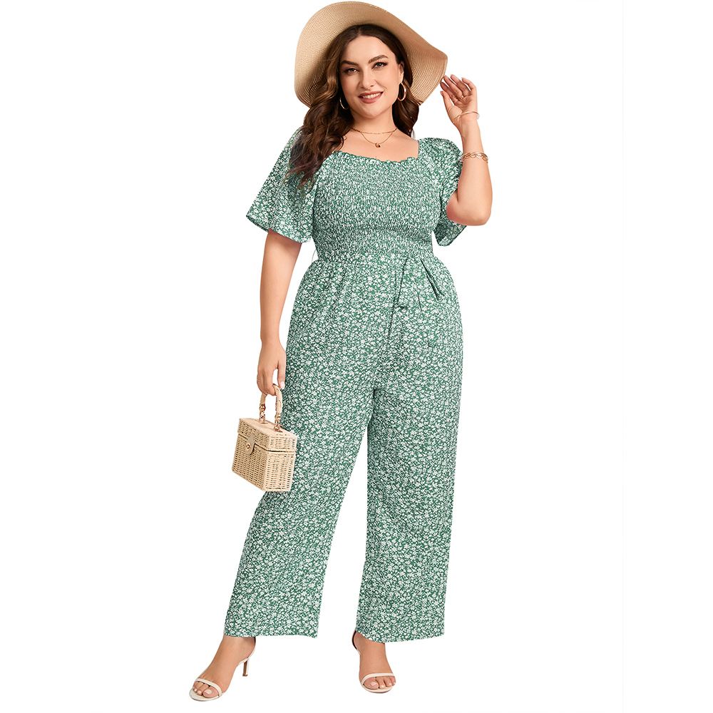 Женские комбинезоны Oversized Jumpsuits For Women Casual Wide Leg One Piece Printed Jumpsuit With Pockets