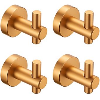 Round Base Wall Hanging Hook with Screws- Matte Black Hook, 4 Pack, for Entry Shoe Cabinet