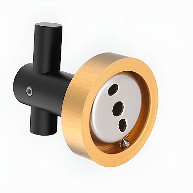 Round Base Wall Hanging Hook with Screws- Brushed Gold Hook, 2 Pack, for Entry Shoe Cabinet