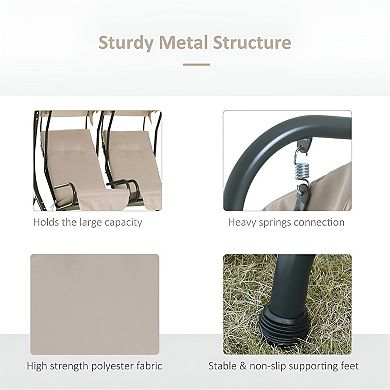 Versatile Two Seater Patio Swing Set with Stand