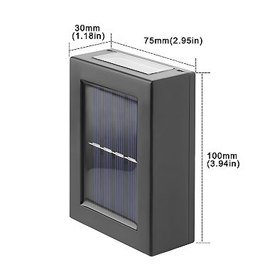 Outdoor Solar Deck Lights Path for Garden, Patio, Stairs Step - 2pcs