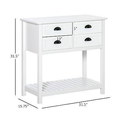 Kitchen Sideboard Coffee Bar Cabinet, White