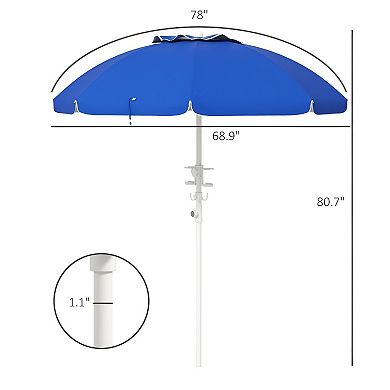 Outdoor Beach Umbrella - UV Protection and Adjustable Tilt for Comfortable Shade at the Beach