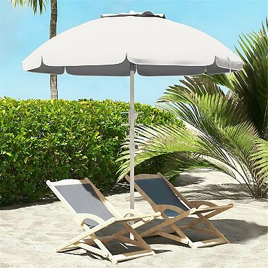 Outdoor Beach Umbrella - UV Protection and Adjustable Tilt for Comfortable Shade at the Beach