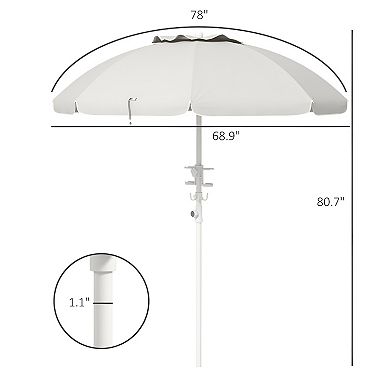 Outdoor Beach Umbrella - UV Protection and Adjustable Tilt for Comfortable Shade at the Beach