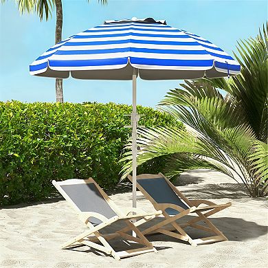 Outdoor Beach Umbrella - Large, UV-Resistant Canopy with Adjustable Tilt and Wind-Resistant
