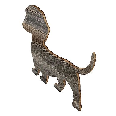 Rustic Farmhouse Dog Cutout Reclaimed Wood Silhouette