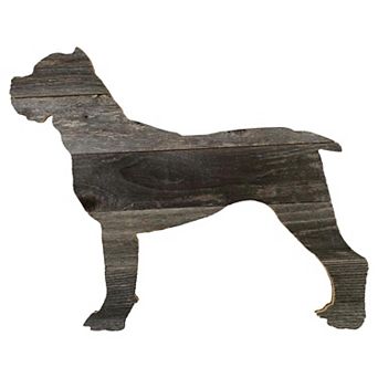 Rustic Farmhouse Dog Cutout Reclaimed Wood Silhouette